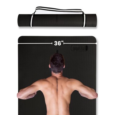Gogokiwi Extra Wide Yoga Mat for Men Women (72"L x 36"W x 1/4" Thick) Non Slip Fitness &amp; Exercise Mat with Alignment Marks for Yoga, Pilates, Floor Workouts
