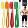 Exercise Bands Resistance Bands for Working Out,Pull Up Bands Set,at Home Workout Equipment,Workout Bands for Men and Women,Stretch Bands for Exercise (Yellow, Orange, Red, Green)