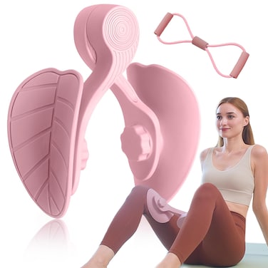 homimanor Thigh Master Thigh Exerciser, Hip &amp; Inner Thigh Exercise Equipment, Pelvic Floor Muscle Trainer with Figure 8 Resistance Band for Arm Leg, Thigh Toner Kegel Exercise Products for Women(Pink)