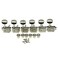 Wilkinson Deluxe 6 Inline Vintage Guitar Tuners with Split Post Guitar Tuning Keys Peg Machine Heads for Strat/Tele Guitars Nickel