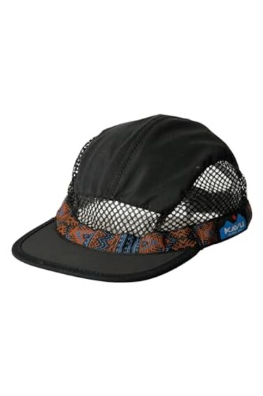 KAVU Trailrunner Cap - Lightweight and Breathable Headwear for Outdoor Adventures - Blackout - L