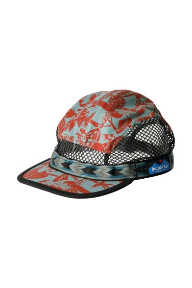 KAVU Trail Runner Strapcap Water Resistant Five Panel Fishing Cap Low Profile - Far Our Forage - L