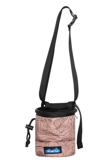 KAVU Peak Seeker Chalk Bag for Rock Climbing, Gymnastics, and Weightlifting - Sea Map