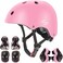 Kids Boys and Girls Protective Gear Set, Outdoor Sports Safety Equipment 7Pcs Child Helmet Knee &amp;Elbow Pads Wrist Guards for Roller Scooter Skateboard Bicycle