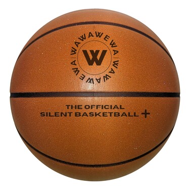 WAWAWEWA The Official Silent Basketball + (New)   Size 7 (29.5") ; Grooved Airless Foam Basketball for Quiet Dribbling and Indoor Training