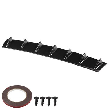 Qiilu Shark Fin Diffuser, Universal Car Rear Bumper Chassis Shark Fin Spoiler Wing Lip Diffuser (L)