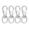 SHONAN Stainless Steel Flag Clips for Flagpole Rope- 4 Pack 3.5 Inch Swivel Snap Hook Flag Pole Clips, Diving Clips Spring Hooks for Dog leashes, Keychains, Boat Ropes, Bird Feeders