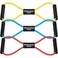 RENRANRING Figure 8 Fitness Resistance Bands with Handles - Exercise Tube Band Set of 3 for Arm and Shoulder Stretch, Rope 8 Word Elastic for Women and Men