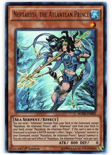 Yu-Gi-Oh! - Neptabyss, the Atlantean Prince (BOSH-EN092) - Breakers of Shadow - 1st Edition - Ultra Rare