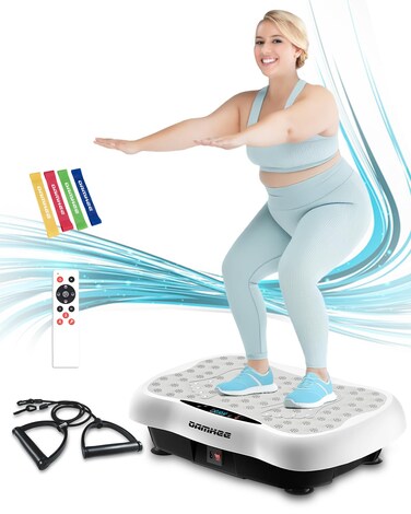 Vibration Plate Exercise Machine for Weight Loss, Power Vibrating Platform Full Body Workout, Home Gym Equipment with 120 Adjustable speeds, 330 Lbs, Shake Board for Lymphatic Drainage and Fitness