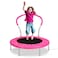 Lyromix 36 Inch Mini Trampoline for Kids, Indoor Toddler Rebounder Trampoline with Handle, Pink