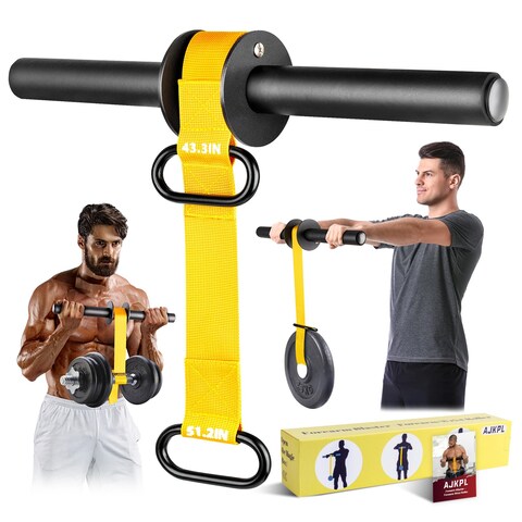Forearm Strengthener and Wrist Roller, 43.3 in Or 51.2 in Ultra-Strong Nylon Webbing Wrist &amp; Forearm Blaster with Quick Locking Mechanism, Durable Anti-Slip Grip Handles for Forearm Strength Training