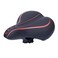 LIOOBO Bicycle Saddle Shock Absorption Comfortable Bicycle Seat for Man Woman Male (Black Red)