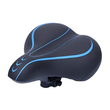 LIOOBO Bicycle Saddle Shock Absorption Comfortable Bicycle Seat for Man Woman Male (Black Blue)