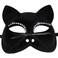 Skeleteen Venetian Black Cat Mask - Masquerade Costume Half Face Eye Mask For Kids And Adults