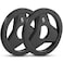 JFIT Cast Iron Olympic 2-Inch Grip Plate for Barbell, Set of 2 Plates, 5 LB