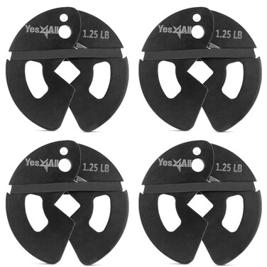 Yes4All 1.25Lb Dumbbell Fractional Weight Plates 2 Pieces/4 Pieces - Designed For Dumbbell Training, Micro Loading, And Body Workout