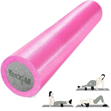 Yes4All Soft Foam Rollers for Yoga &amp; Pilates, Available in 12, 18, 24, 36 inch, Two-Layer PE Yoga Roller for Massage