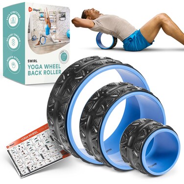 LifePro Yoga Wheel Set for Shoulder &amp; Neck Pain Relief, Back Alignment &amp; Stretching, Roller for Popping, Cracking, and Stretching, Exercise Roller for Pain Relief and Flexibility