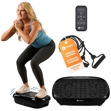LifePro Vibration Plate Exercise Machine with Magnetic Acupoints - Full Body Vibration Platform for Beginners and Recovery - Ideal for Lymphatic Drainage Muscle Toning and Overall Fitness
