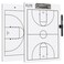 Elite Clipboards Basketball White Dry Erase Coaches Clipboard   Double-Side Basketball Coaching Whiteboard with Marker