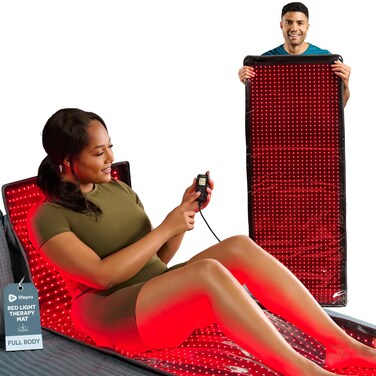 Lifepro Infrared Red Light Therapy for Body Wrap - Lessens Pain, and Enhances Recovery - Red Light Therapy Mat for Whole Body Care - Featured 3 Modes - Red Light Therapy Blanket uses 660nm &amp; 850nm