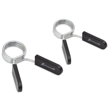 ProsourceFit Olympic Barbell Spring Clip Collar 2-inch Pair with Easy-Grip Handles for Weightlifting,Powerlifting and Strength Training
