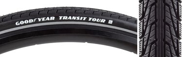 Goodyear Transit Tour 700 x 50 Clincher Wire 70 Black/Black Reflective Road Tire