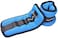 Fitvids Fully Adjustable Ankle Wrist Arm Leg Weights, 2 lbs each (4-lb pair), Blue