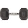 Fitvids Sporzon! Rubber Encased Hex Dumbbell, Single, Black
