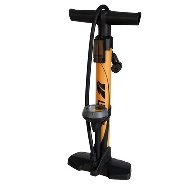 BV Bike Pump out of durable Steel - Bicycle pump 160 PSI high Pressure, Bike Tire Pump 17/24 inch Smart Valve Head, Schrader bike pump with gauge, Automatically Reversible Presta &amp; Schrader, ball pump