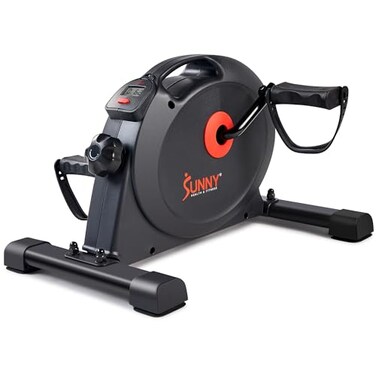 Sunny Health &amp; Fitness Under Desk Smart Mini Pedal Exerciser, Dual Function Exercise Cycle Bike with Low Profile Design - SF-B023005DGY