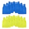 Super Z Outlet 12-Pack Nylon Mesh Team Practice Jerseys for Youth Sports (Blue/Yellow)