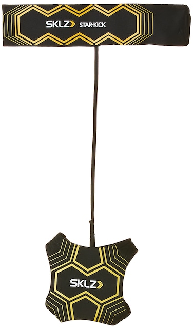 SKLZ Star-Kick Hands-Free Adjustable Solo Soccer Trainer - Fits Ball Sizes 3, 4, and 5 (Black)