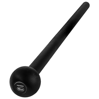 Retrospec Steel Macebell 5 to 30lbs for Men &amp; Women Steel Mace Strength Training &amp; Full Body Workouts, Matte Black