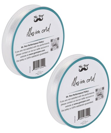 Mr. Pen- Fishing Line, 218 Yard, 2 Pack, Nylon String, Clear Fishing Wire, Fishing Line Clear, Clear String for Hanging, Clear Fishing Line for Hanging Decorations, Fishing String, Clear Hanging Wire