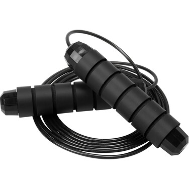 Limm Adjustable Jump Rope for Workout - All-Purpose Exercise Jump Rope Kids &amp; Adults Love with Tangle-Free, Comfortable Foam Handles - Best Slimming, Cardio &amp; Endurance Training - Black