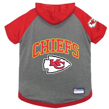 Pets First NFL Kansas City Chiefs Hoodie for Dogs &amp; Cats.   NFL Football Licensed Dog Hoody Tee Shirt, Small  Sports Hoody T-Shirt for Pets   Licensed Sporty Dog Shirt