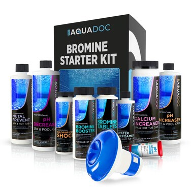 Aquadoc Bromine Hot Tub Starter Kit for Spas, Complete Spa Maintenance Kit with Bromine Tablets &amp; Complete Hot Tub Chemicals Starter Kit (Bromine Hot Tub Starter Kit)