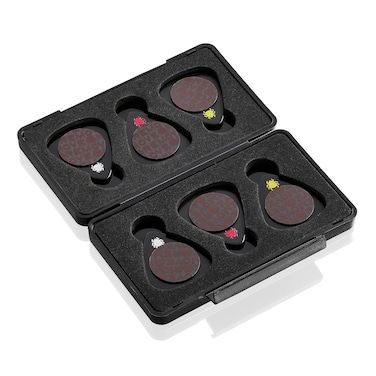 TIK PIK 6-Pack Guitar Picks for Acoustic &amp; Bass Guitars   As Seen On Shark Tank   Black Multi-Gauge