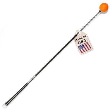 Orange Whip Golf Swing Trainer Aid, Patented Counterbalanced Golf Swing Aid, Made in The USA, 47