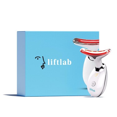 LiftLab Skin Sculptor - 3-in-1 LED Light Facial and Neck Massager - Rejuvenation, Relaxation &amp; Firmness - Red, Blue &amp; Green Light Modes - Portable, Ergonomic Design for Home Skincare