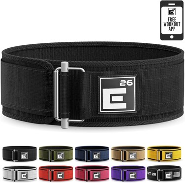 Self-Locking Weight Lifting Belt - Premium Weightlifting Belt for Serious Functional Fitness, Power Lifting, and Olympic Lifting Athletes - Training Belts for Men and Women (Medium, Black)
