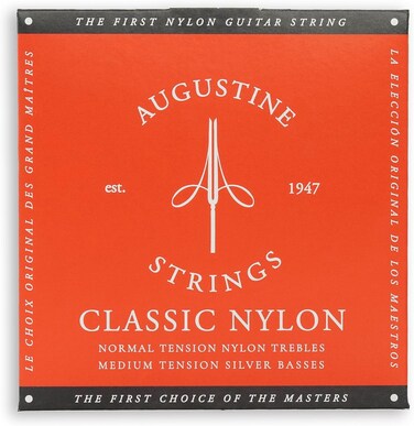 Augustine Classic Red Nylon Guitar Strings - Medium Tension - 1 Set