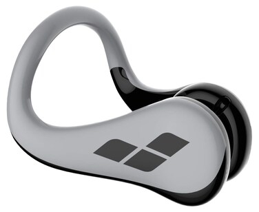 ARENA Swimming Nose Clip Pro II, Nose Plug for Competitive Swimmers, Soft Pads, PVC Free, Silver/Black, One Size