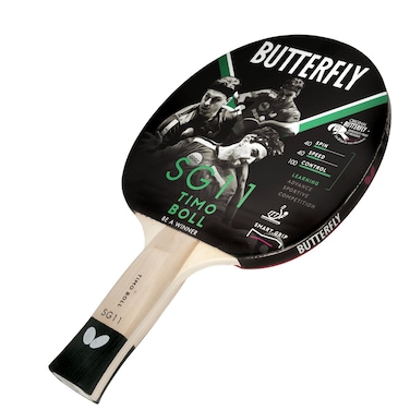 Butterfly SG11 Table Tennis Bat, Black and Red, One
