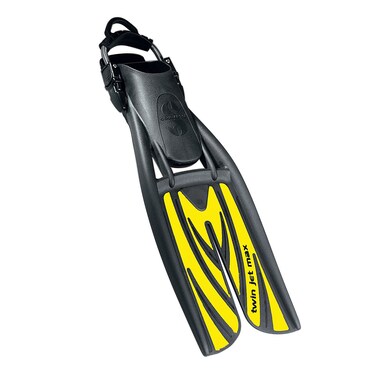 SCUBAPRO Twin Jet Max Diving Fin (Black/Yellow, Extra Large)