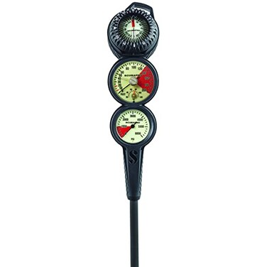 Scubapro 3-Gauge in-line Dive Console with FS-2 Compass, Pgpsi Dgft, One Size