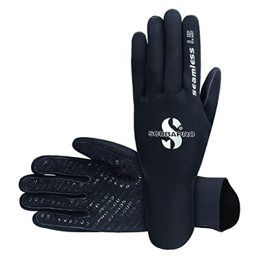 SCUBAPRO Seamless Dive Glove, 1.5mm, Black, L