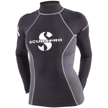 Scubapro Everflex 1mm Rash Guard, Long Sleeve, Women, XS Black